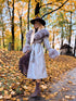 "Autumn Memory FL202266" ādas imitācijas trencis - KAPUČĪNO